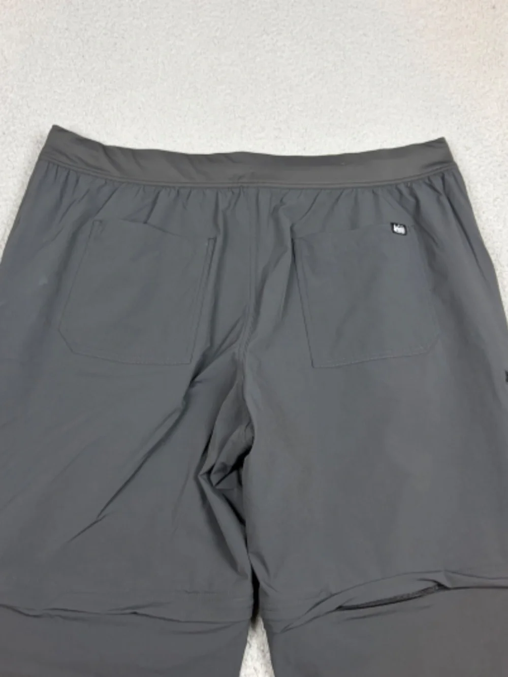 REI Convertible Pants Mens XXL Tall Gray Zip Off Cargo Stretch Hiking Outdoor